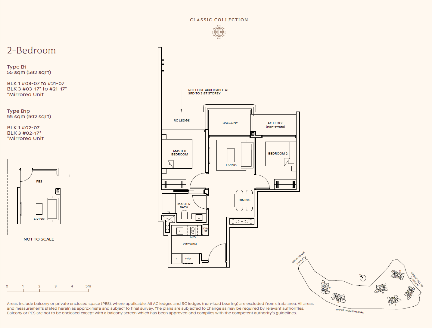 Thomson Reserve 2 Bedroom Floor Plan 1